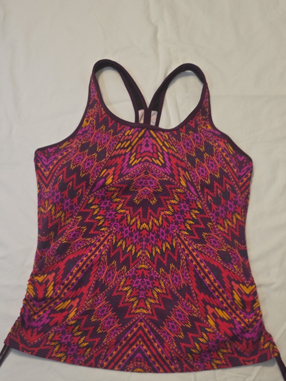 Champion Pink, Purple & Yellow Patterned Racerback Tank